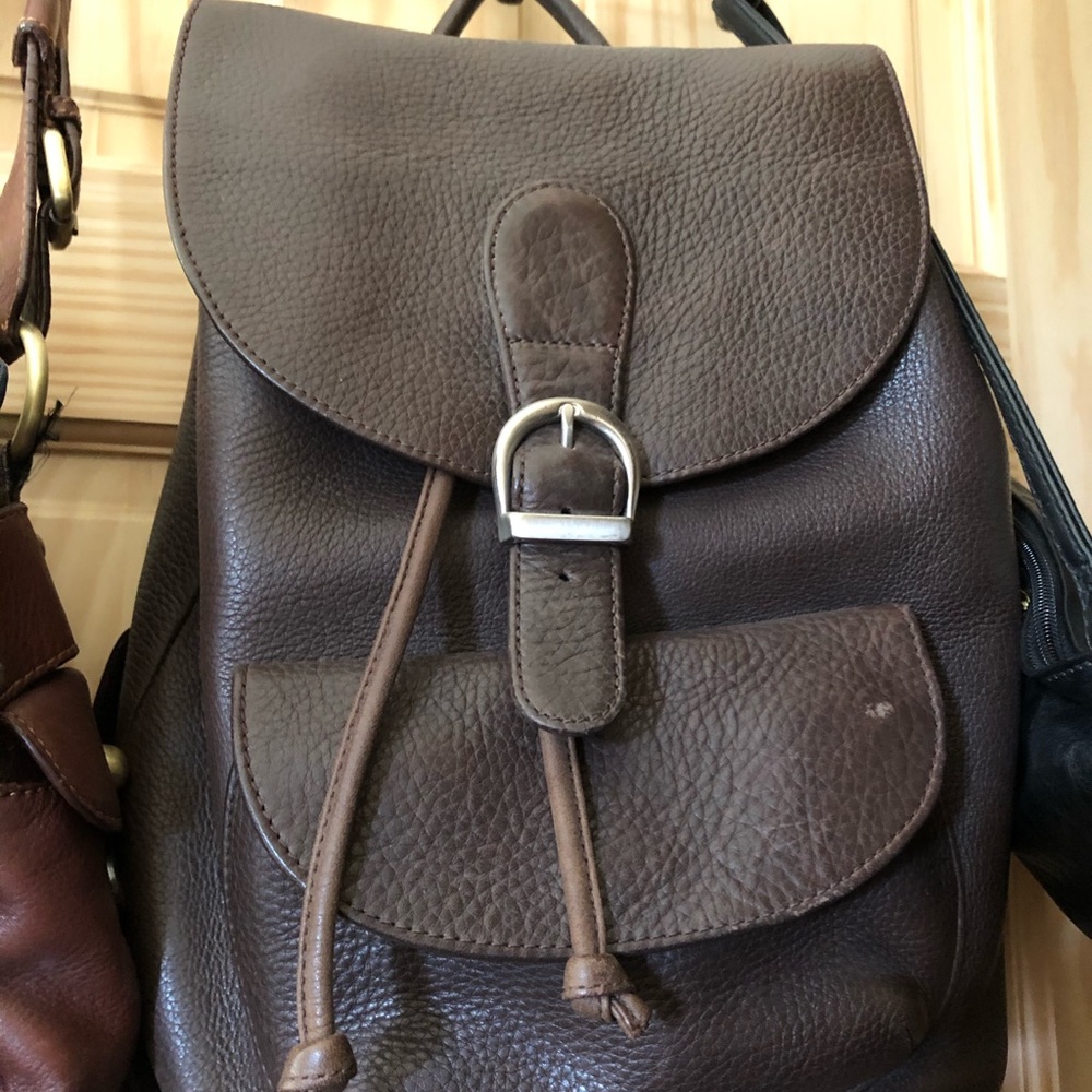 Vintage leather backpack